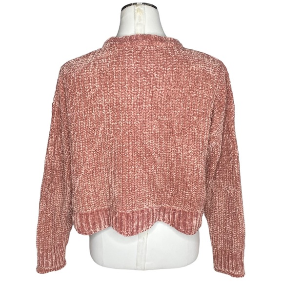 Zara Knit Chenille Scalloped Hem Sweater - Picture 3 of 9